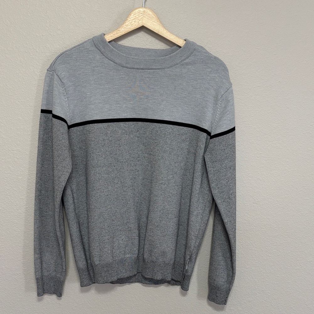 Scott James Men's Gray Ecru Stretch Pullover Sweater Size XL